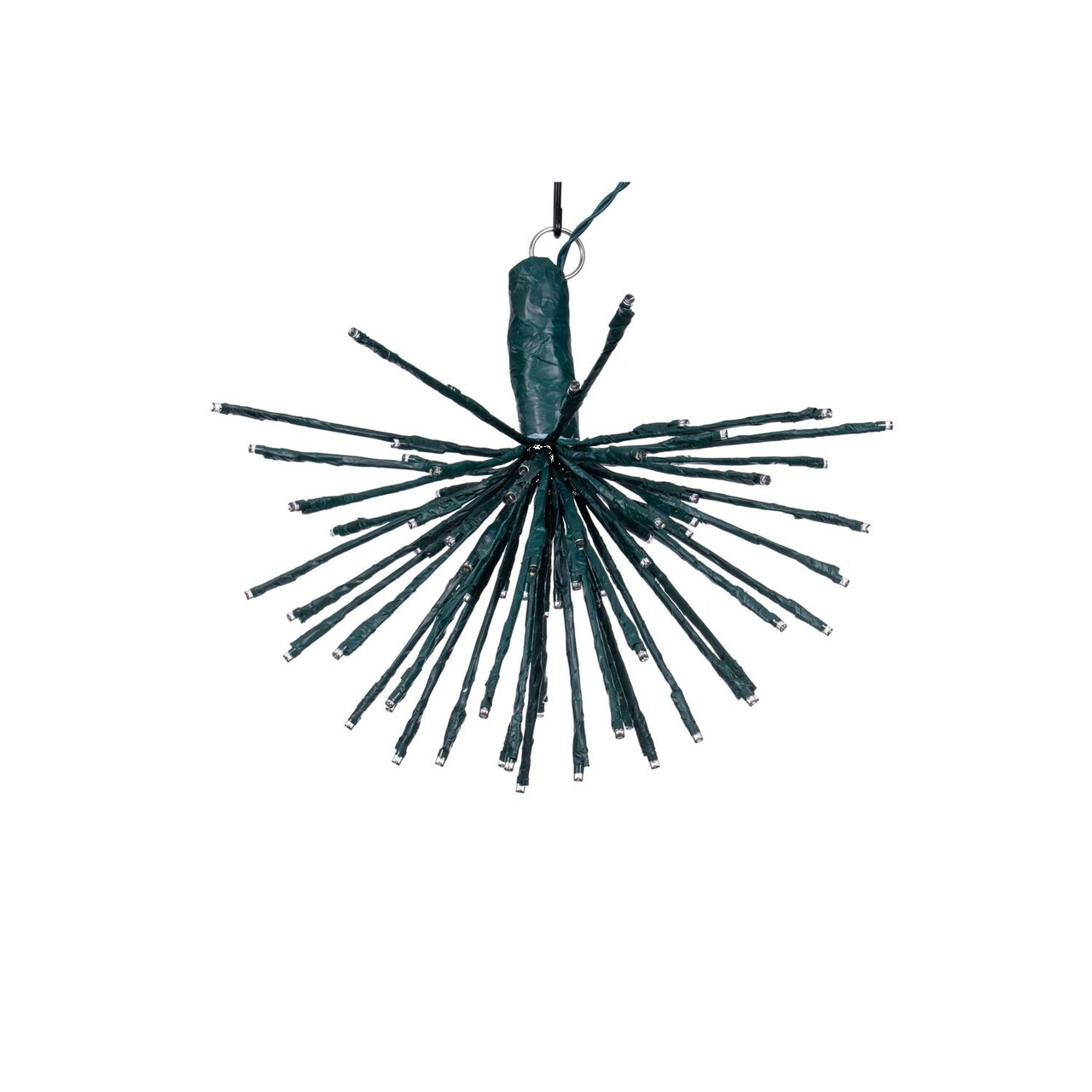 Vickerman 80Lt x 16" Green Starburst Pure White 5mm Twinkle LED Lights.